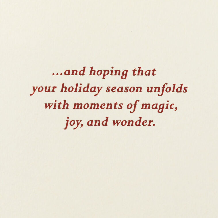 Gold and Silver Birds and Holly Christmas Card Sentiment image number 2