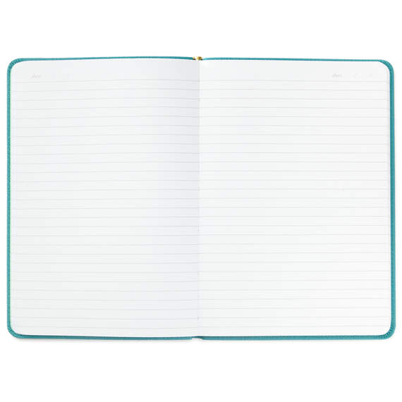 Turquoise Faux Leather Notebook With Pen, , large image number 4