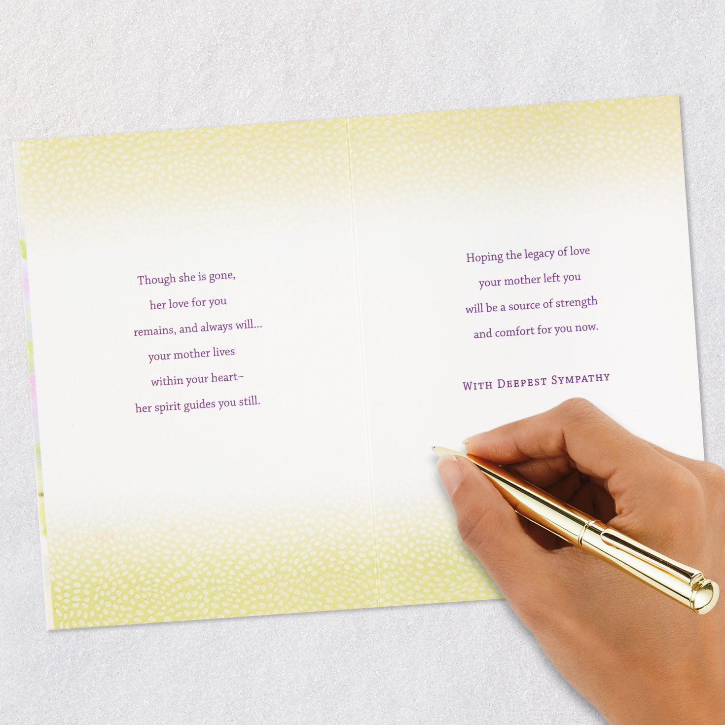 Purple Flowers Sympathy Card for Loss of Mother  image number 7