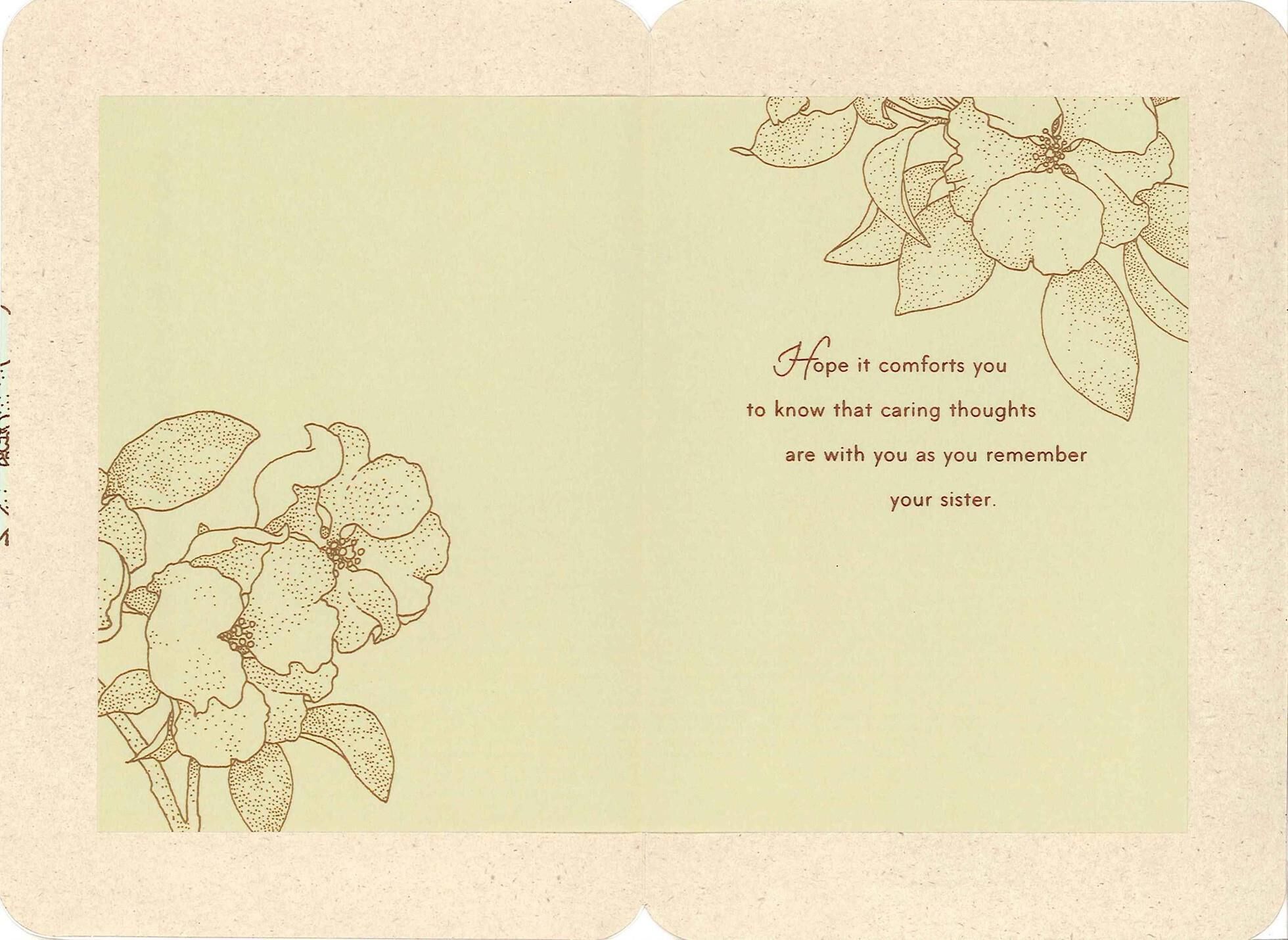 Words of sympathy for loss of sister in law image