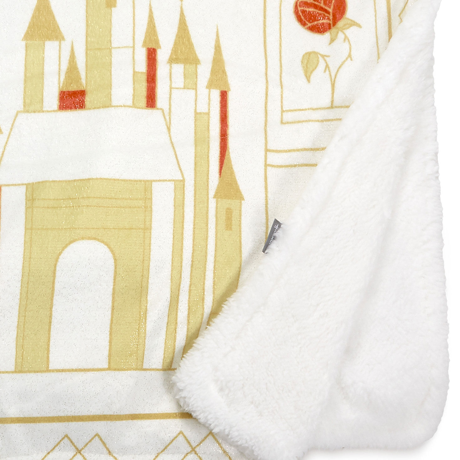 Cinderella, Ariel, Belle and Jasmine Castles Blanket closeup view image number 3