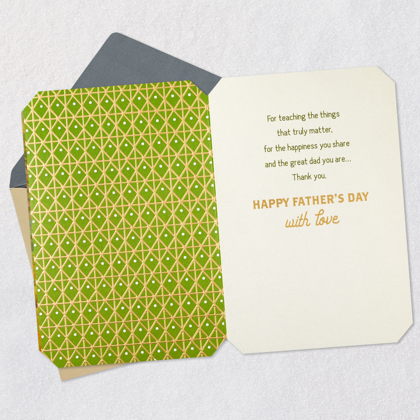 Forest Stream Painting Dad Father's Day Card Open Card with Envelope image number 3