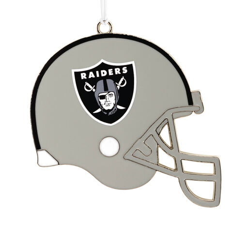 NFL Las Vegas Raiders Football Helmet Metal Hallmark Ornament, 