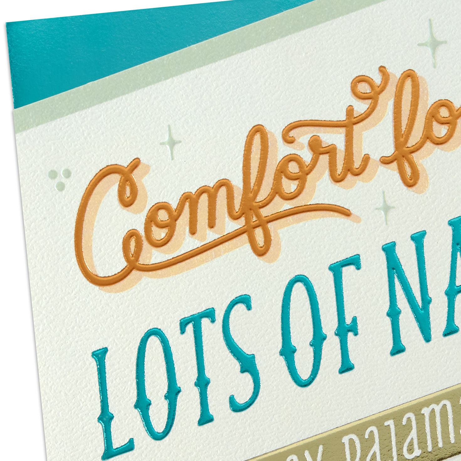 Modern Teal and Gold Get Well Card Card Front Detail image number 4
