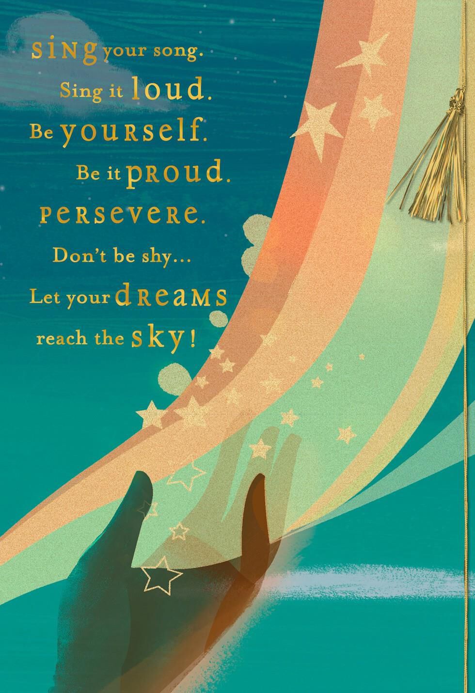 Reach the Sky Religious Graduation Card