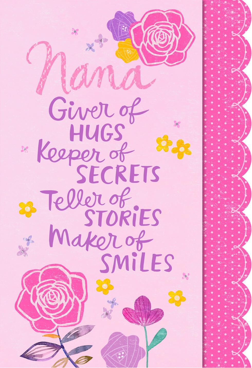 Giver of Hugs Mother's Day Card for Nana