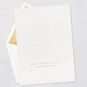 White and Gold Peace Holiday Card Open card with envelope image number 3