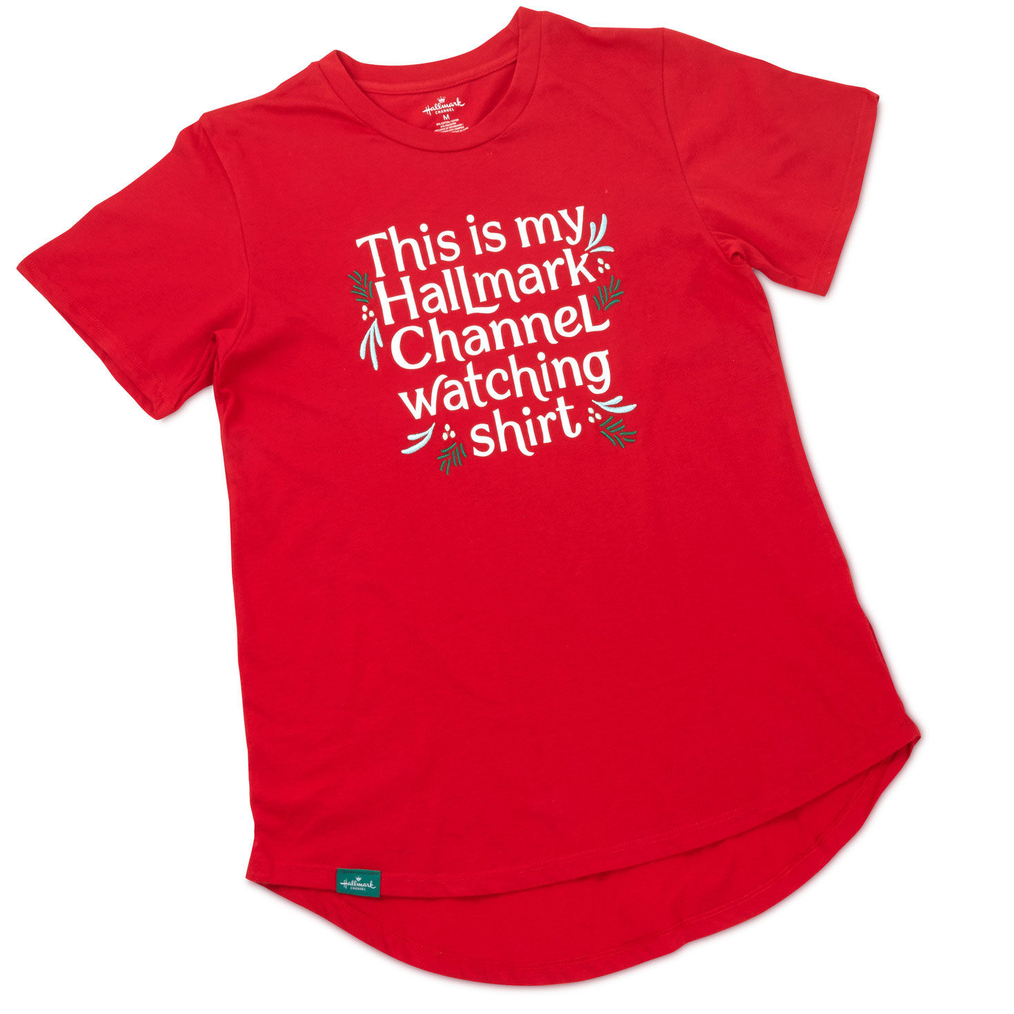 Women's Red Hallmark Channel Watching High Low T-Shirt
