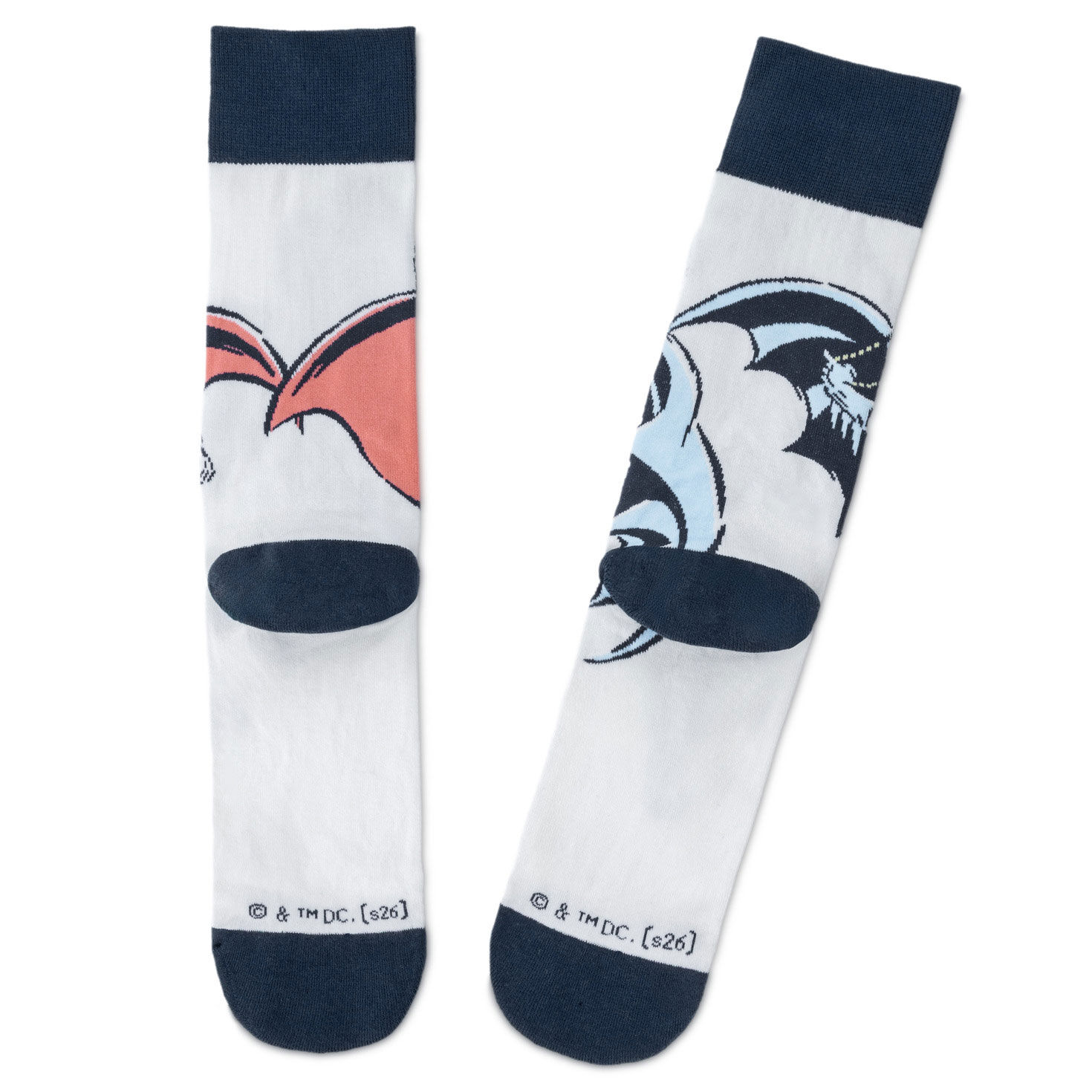 DC&trade; Superman&trade; and Batman&trade; Novelty Crew Socks back image number 2