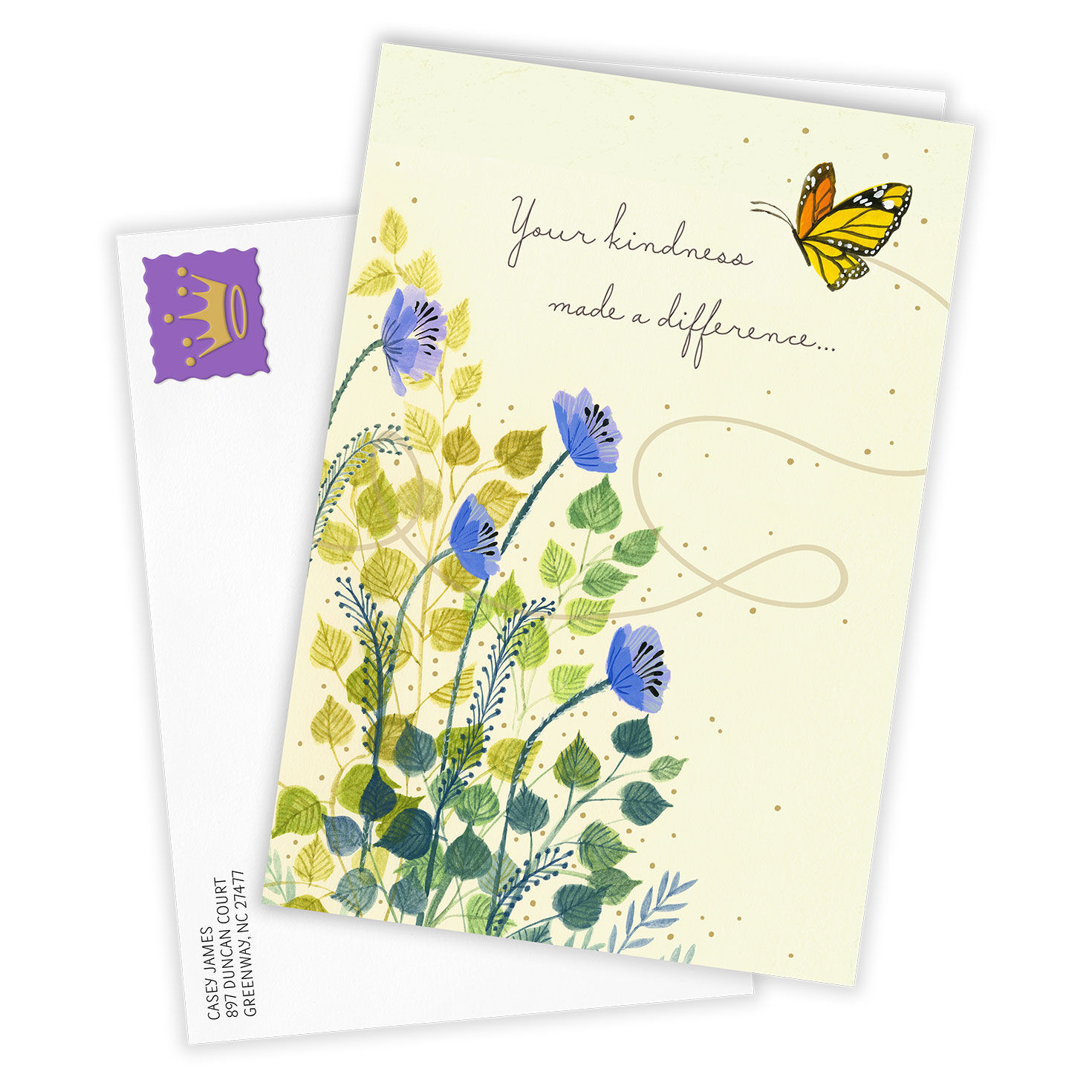 Your Kindness Custom Thank-You Card, , large image number 2