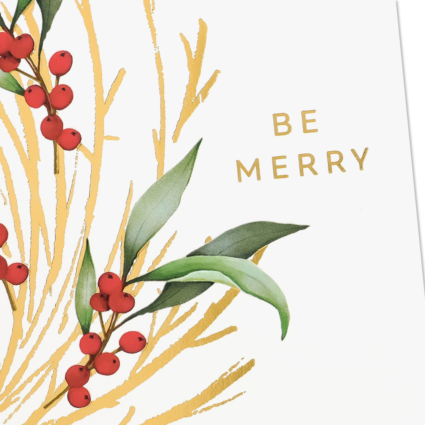 Greenery and Berries Boxed Christmas Cards Cover Detail image number 5