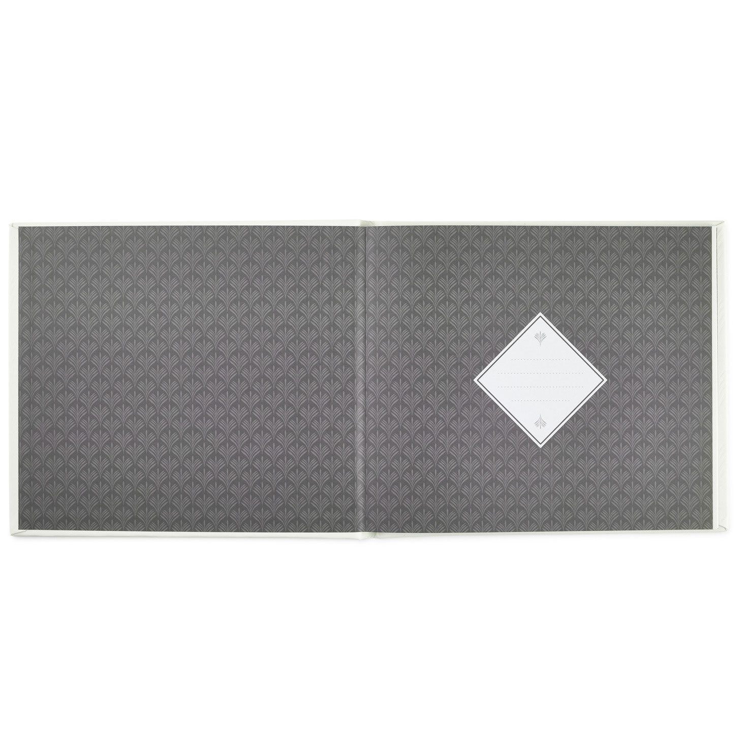 Ivory Botanical Pattern Guest Book, , large image number 2