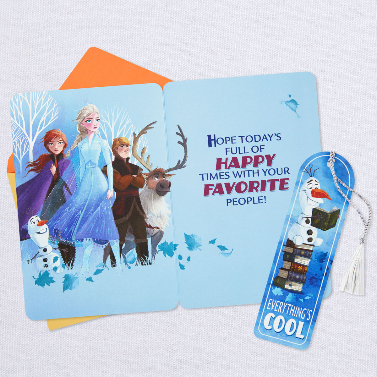 Disney Frozen 2 Birthday Card With Removable Olaf Bookmark - Greeting ...