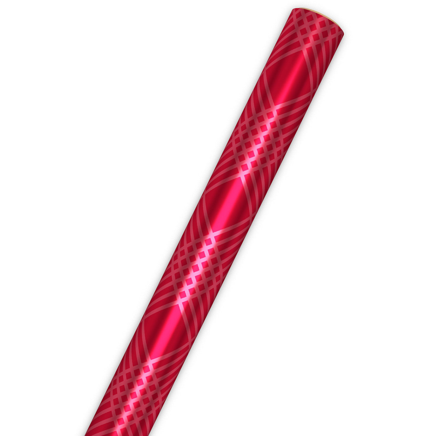 Red Cross-Hatch Metallic Jumbo Christmas Gift Wrap Wrap Tube image number 6