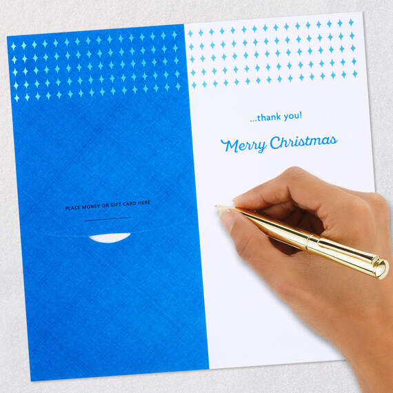 For All You Give All Year Long Money Holder Thank-You Christmas Card, , large image number 7