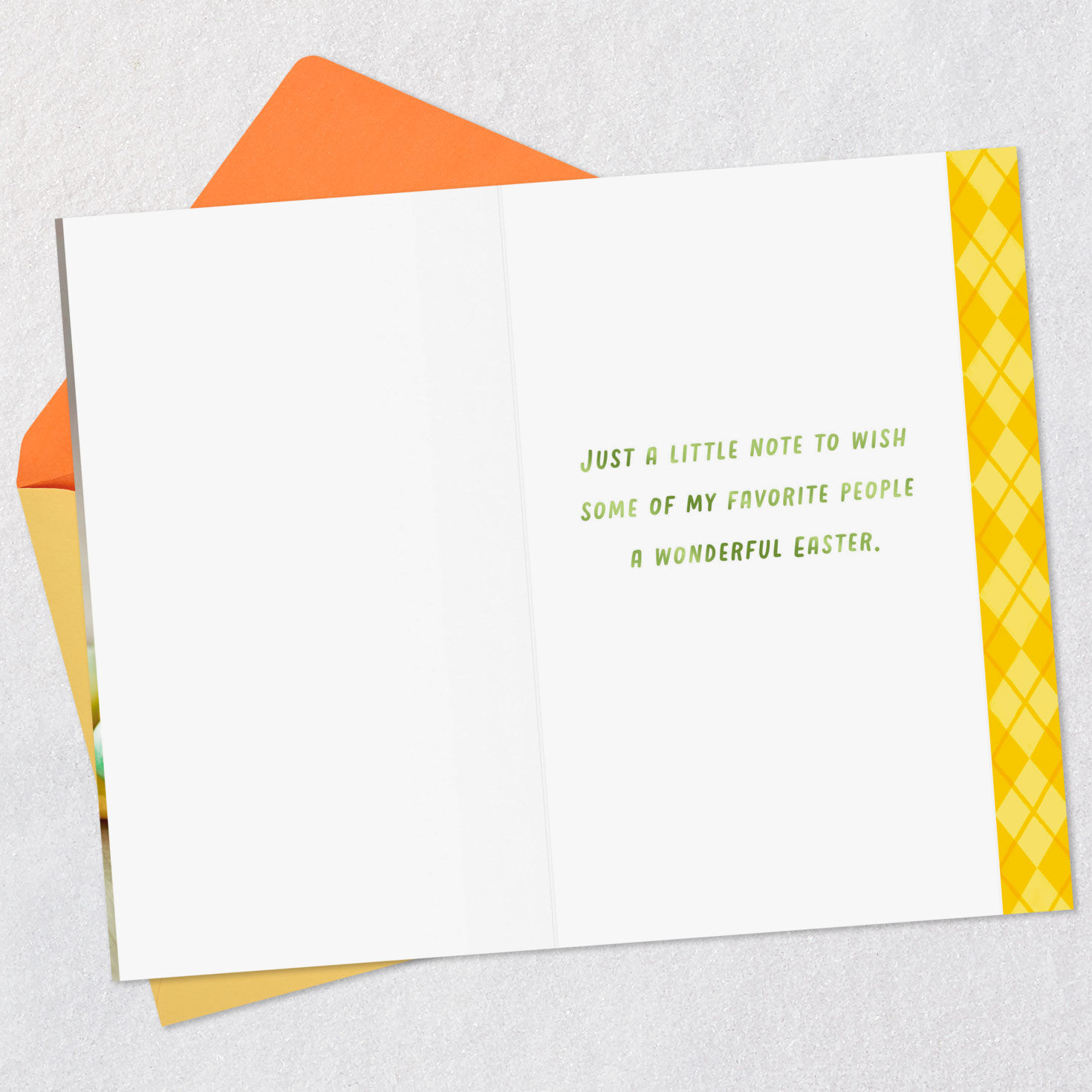 Yellow Baby Chicks Easter Card for Brother and Family Open card with envelope image number 3