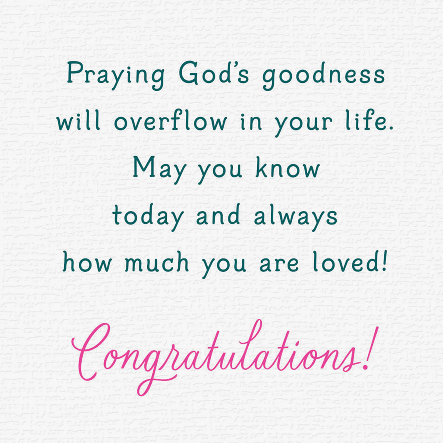 Praying God's Goodness Will Overflow Confirmation Card for Granddaughter for only USD 3.99 | Hallmark