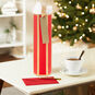 Red and Gold Wine Gift Bag In Use image number 2