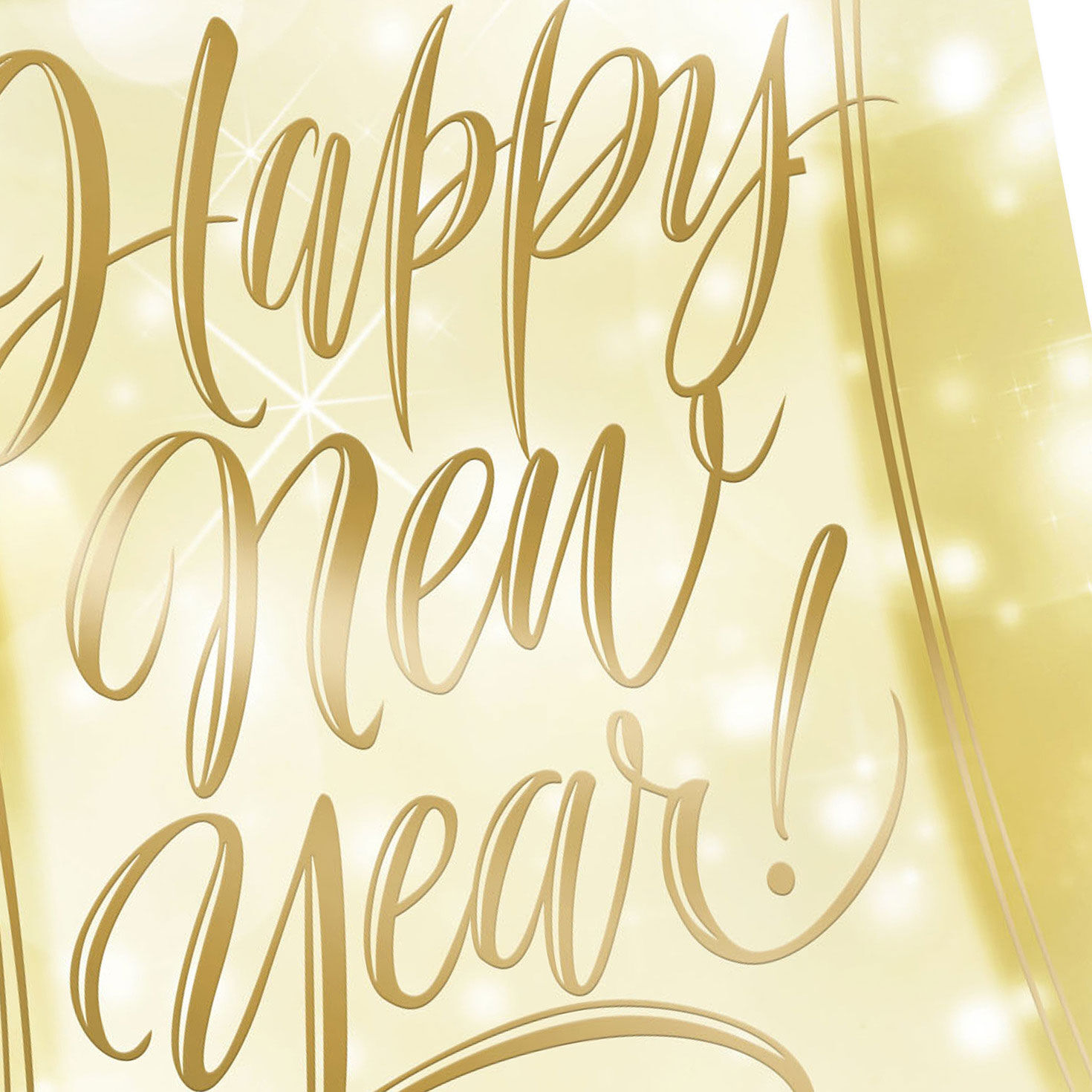 Bokeh Lights on Gold New Year Cards Pack Cover Detail image number 4
