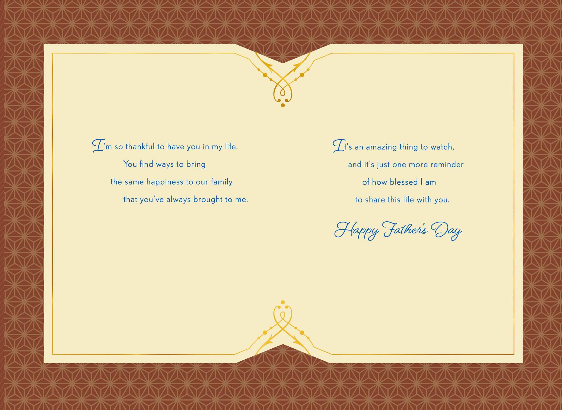You're a Wonderful Blessing Father's Day Card for Husband