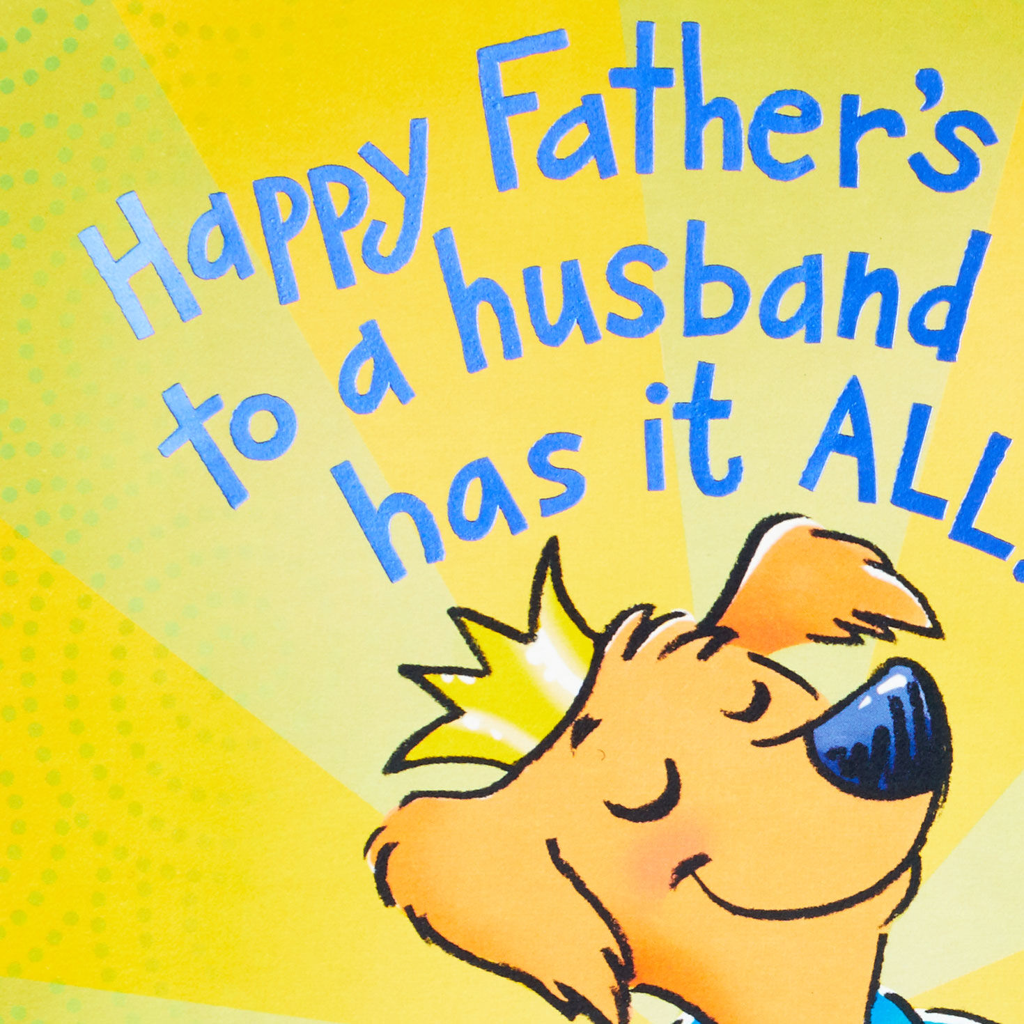 Cartoon Dog Dad Father's Day Card for Husband Card Front Detail image number 5
