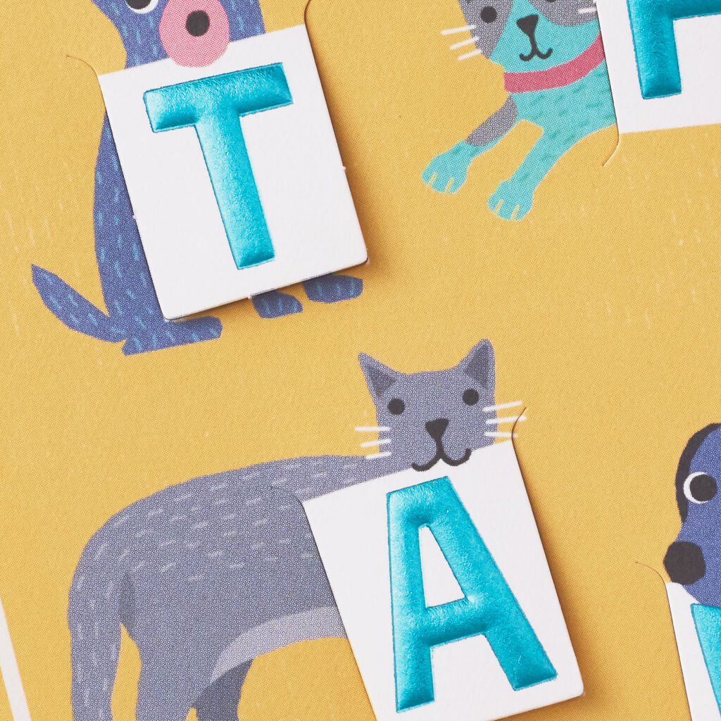 Illustrated Dogs And Cats Thank You Card Greeting Cards Hallmark