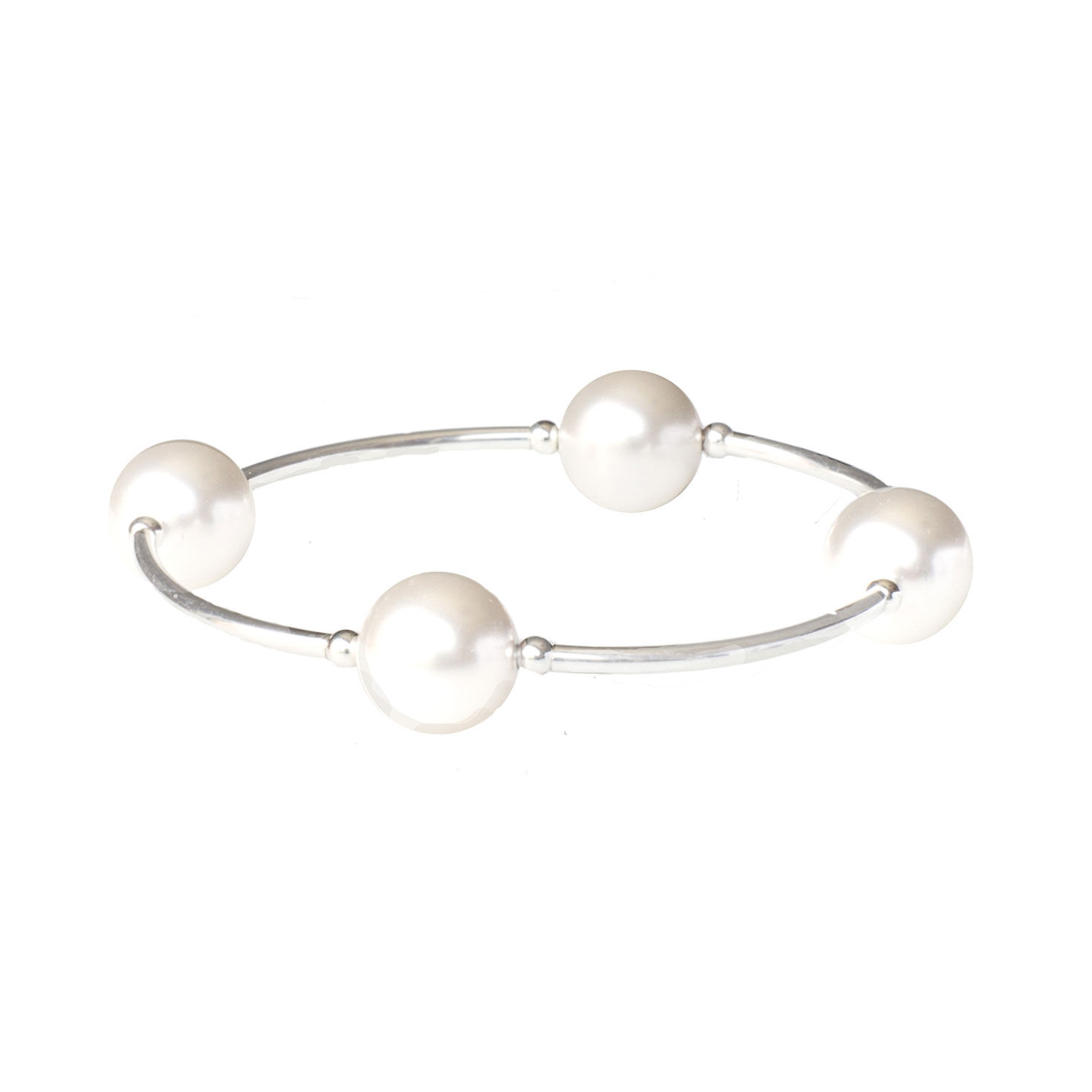 Mother of Pearl Star Blossom Diamond Bracelet color\/style:white Round