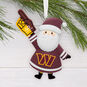 Washington Commanders Santa Fan Christmas Ornament hanging on tree image number 2