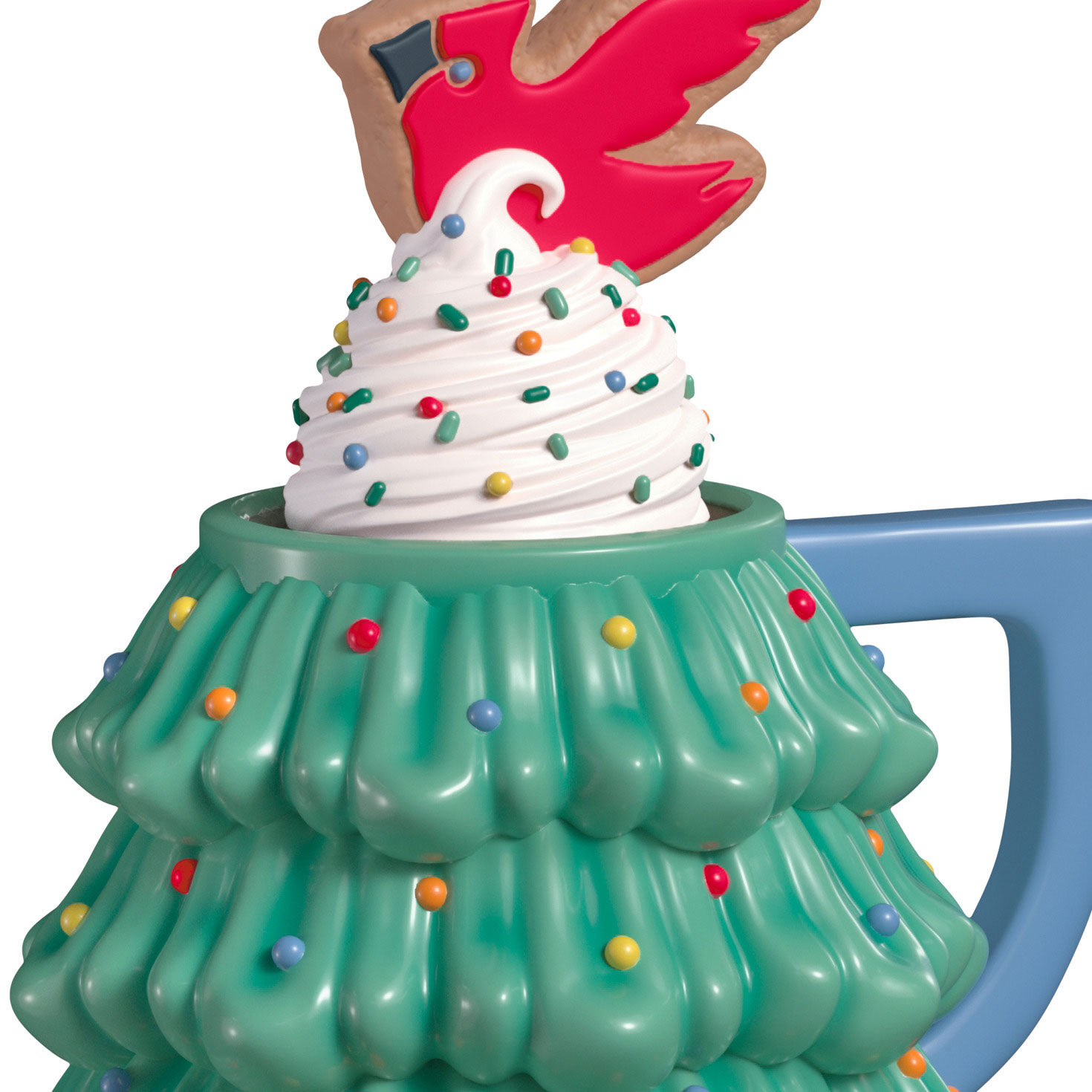 Christmas Tree With Bird Mug Keepsake Ornament closeup view image number 5