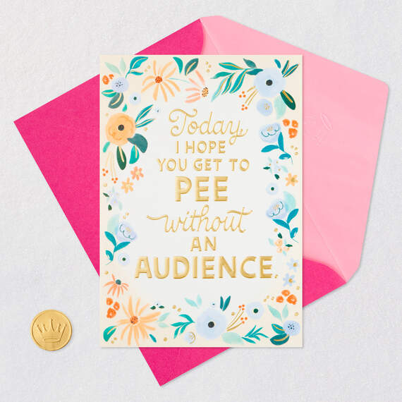 Pee Without an Audience Funny Mother's Day Card, , large image number 5