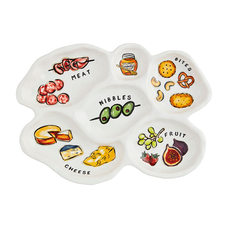 Mud Pie Sectioned Charcuterie Plate