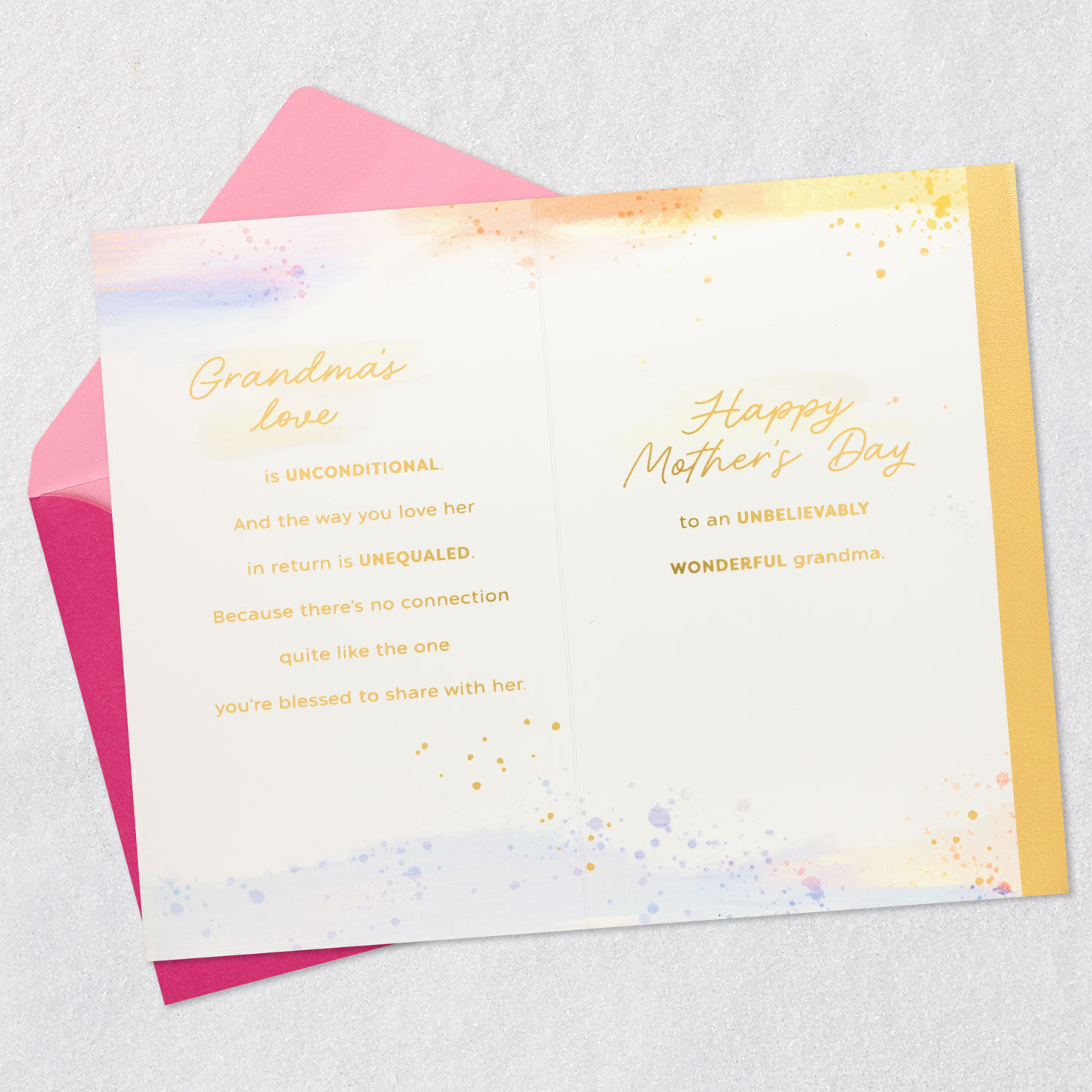 Abstract Pastels Mother's Day Card for Grandma Open card with envelope image number 4