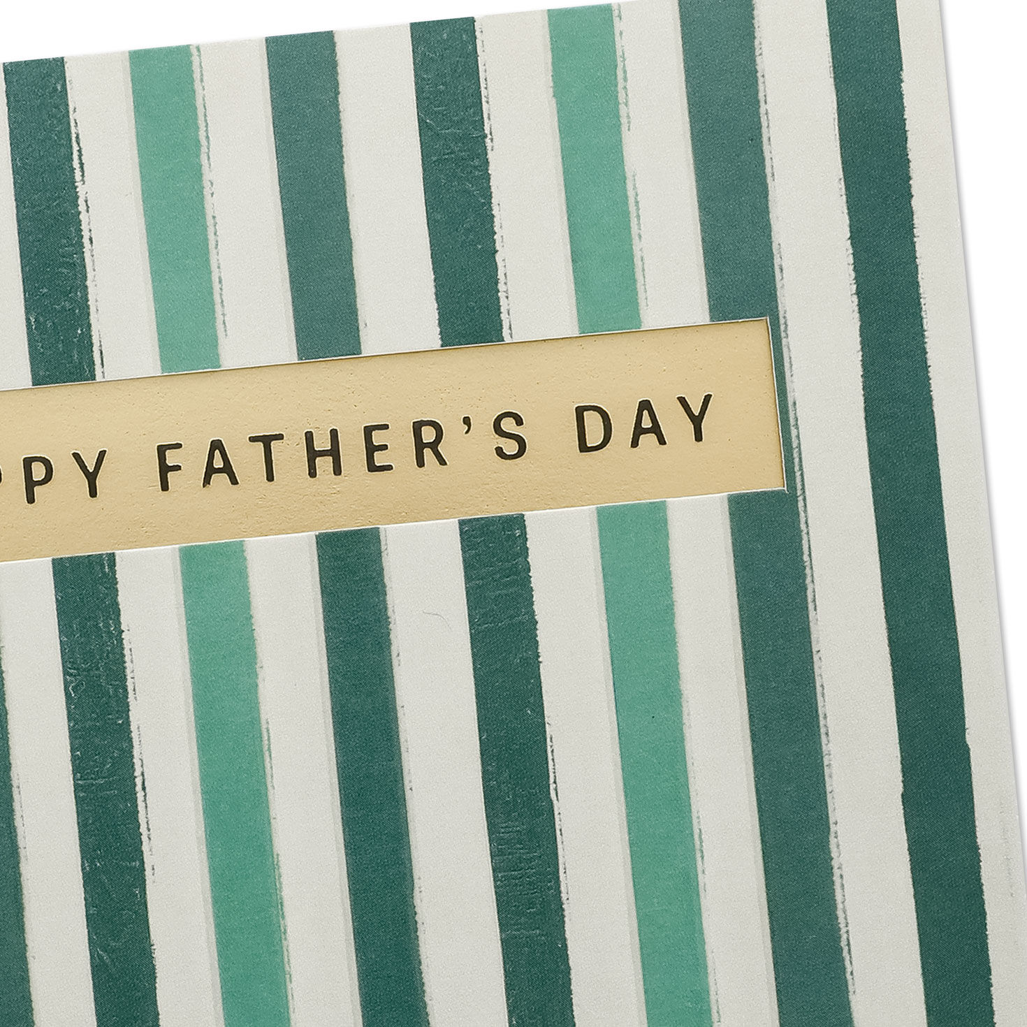 Green and Tan Vertical Stripes Father's Day Card Card Front Detail image number 4