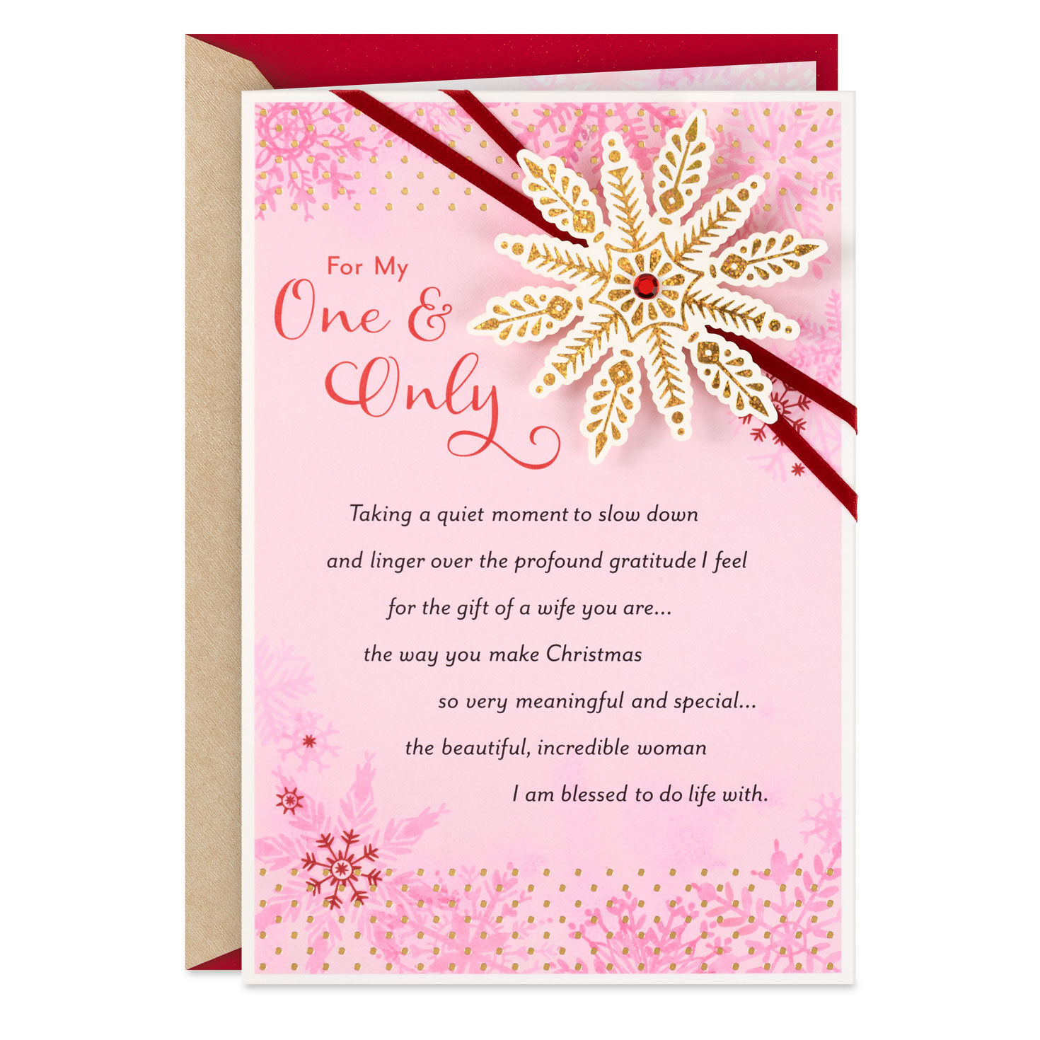 I'm Blessed to Do Life With You Religious Christmas Card for Wife