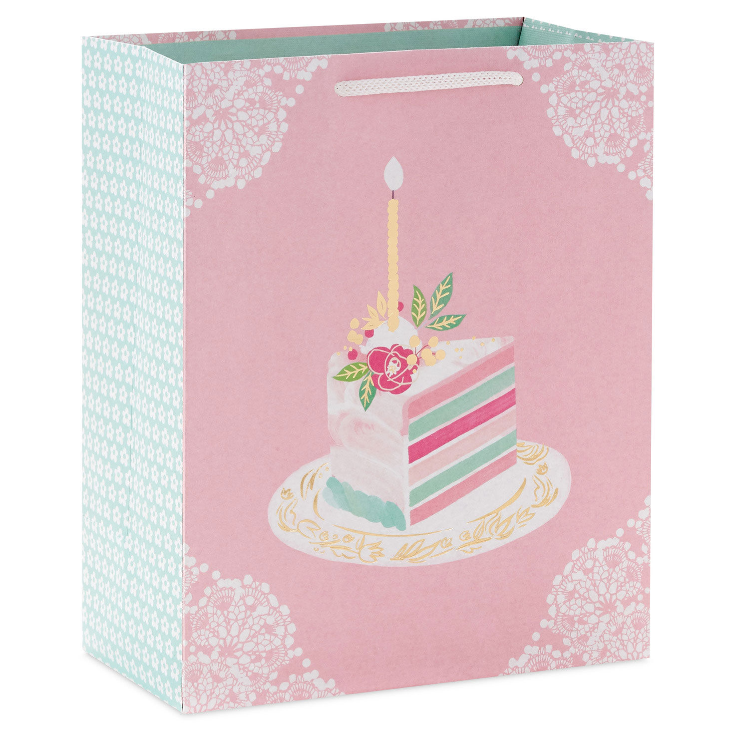 9.6" Elegant Cake Slice Medium Birthday Gift Bag for only USD 3.99 | Hallmark