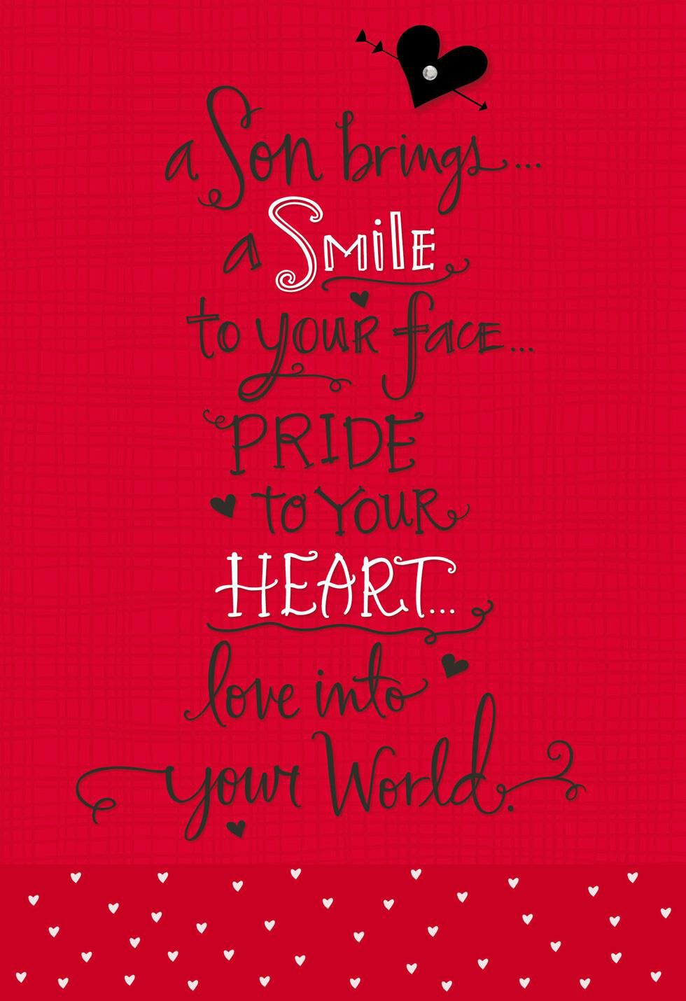A Son Brings Love Valentine's Day Card
