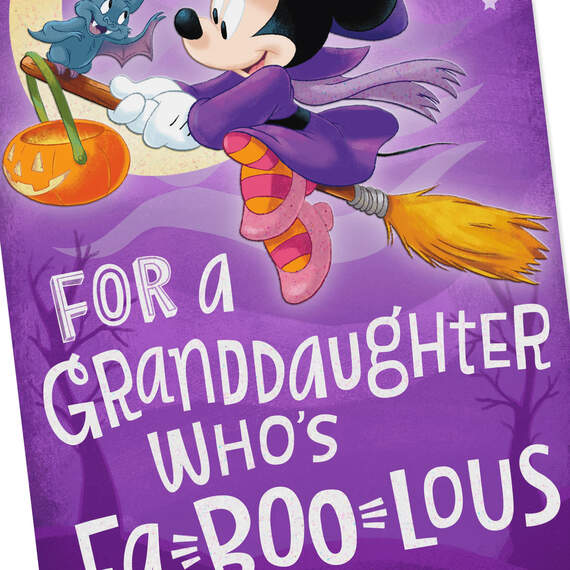 Disney Minnie Mouse Witch Halloween Card for Granddaughter, , large image number 4