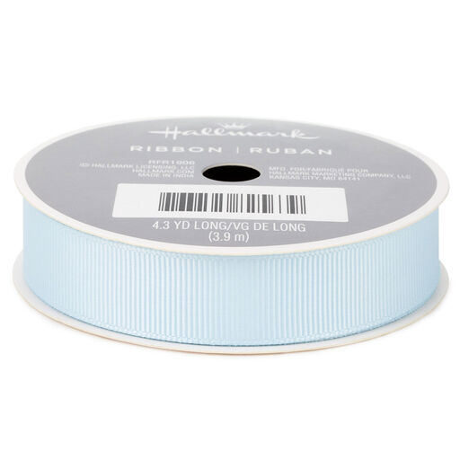 0.6" Light Blue Grosgrain Ribbon, 12.9', 