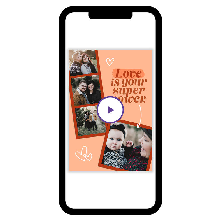 Love Is Your Super Power Photo Strip eCard