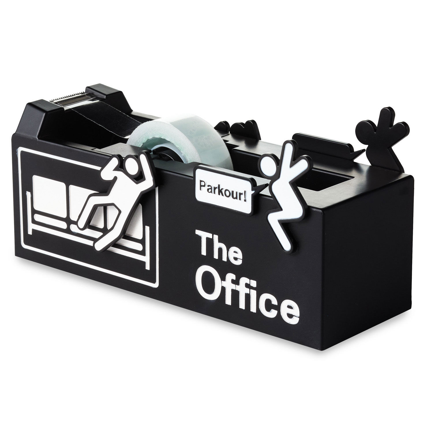 The Office Tape Dispenser With Parkour Quotes back image number 2