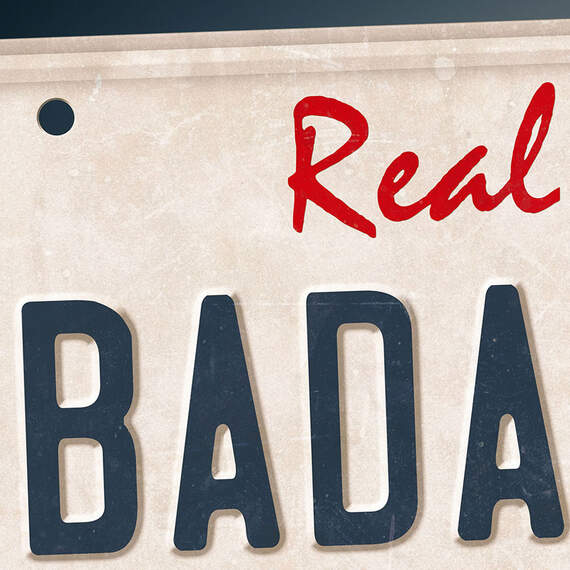 Real Badass Personalized License Plate Funny Card, , large image number 4