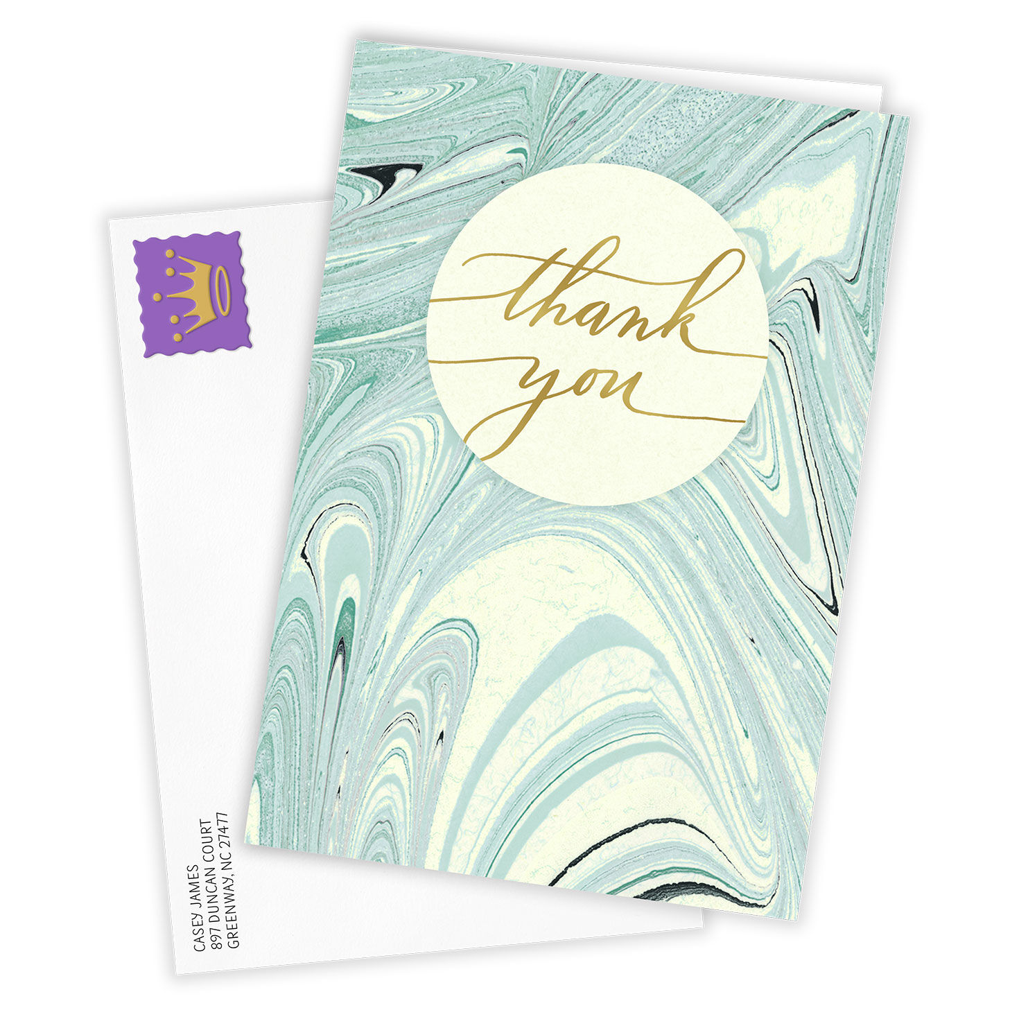 Elegant Ink Swirl Custom Thank You Card for only USD 4.99 | Hallmark