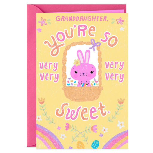 Very, Very Sweet and Loved Easter Card for Granddaughter, 