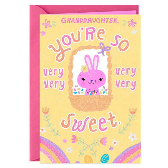 Very, Very Sweet and Loved Easter Card for Granddaughter