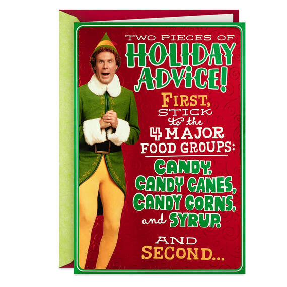Elf Buddy the Elf™ Holiday Advice Funny Christmas Card