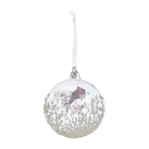 Demdaco Cardinal Snow Frosted 2022 Ornament, 4.5" H, 