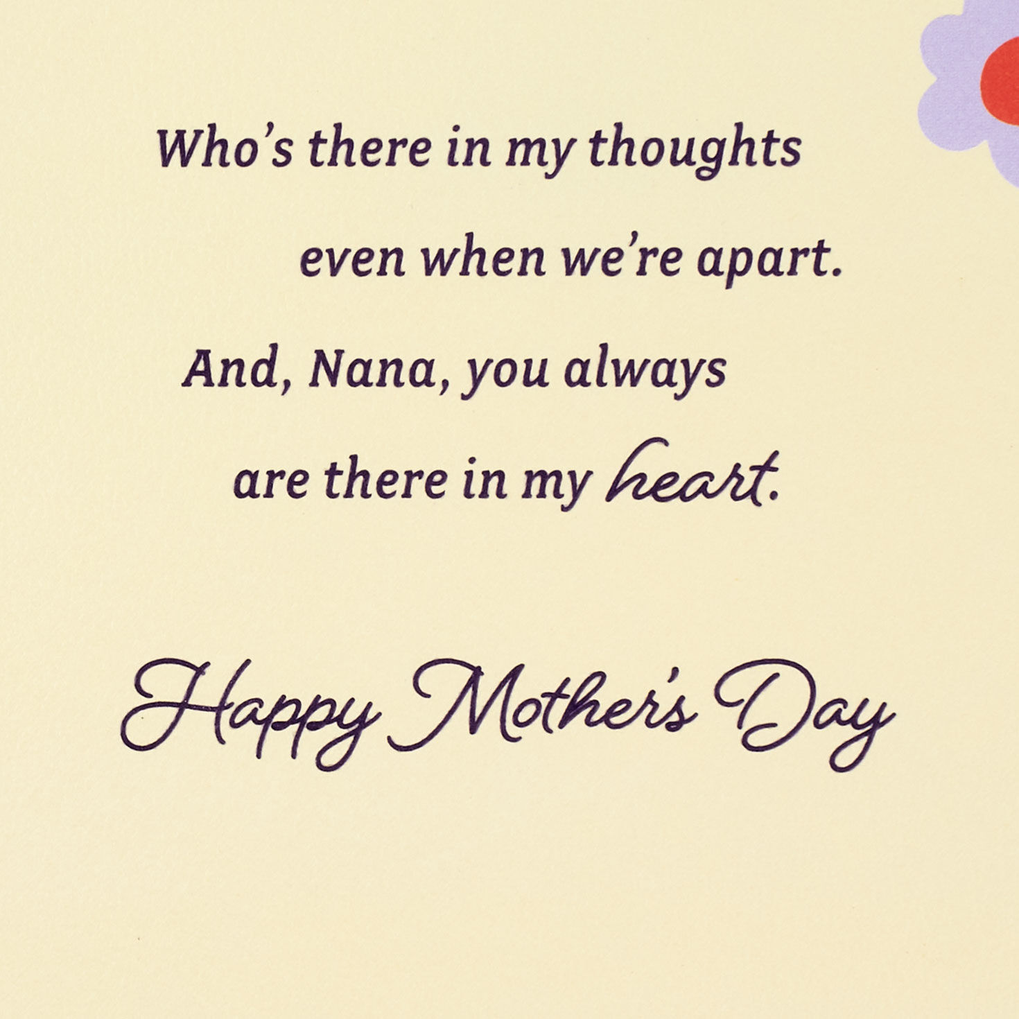 Flowers on Orange Nana Mother's Day Card  image number 3