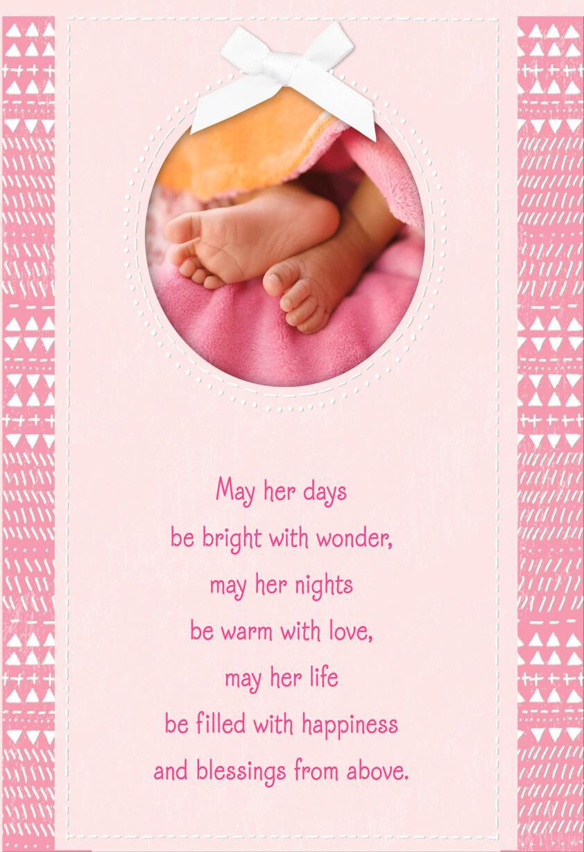 tiny blessings religious new baby girl card greeting cards hallmark baby girl card