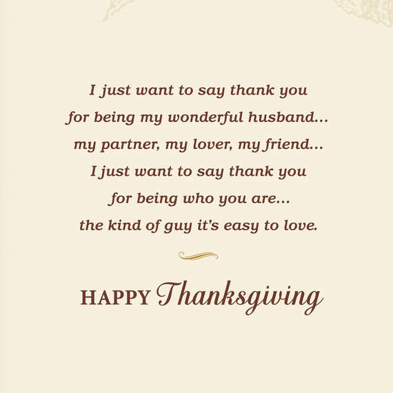 My Partner and Friend Thanksgiving Card for Husband, , large image number 2