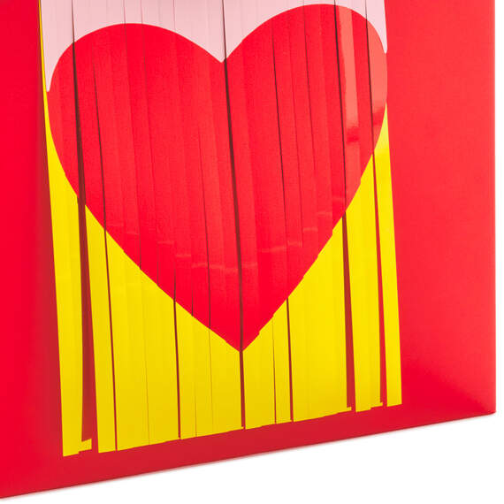 7.7" Heart Banner Medium Square Valentine's Day Gift Bag With Tissue Paper, , large image number 6